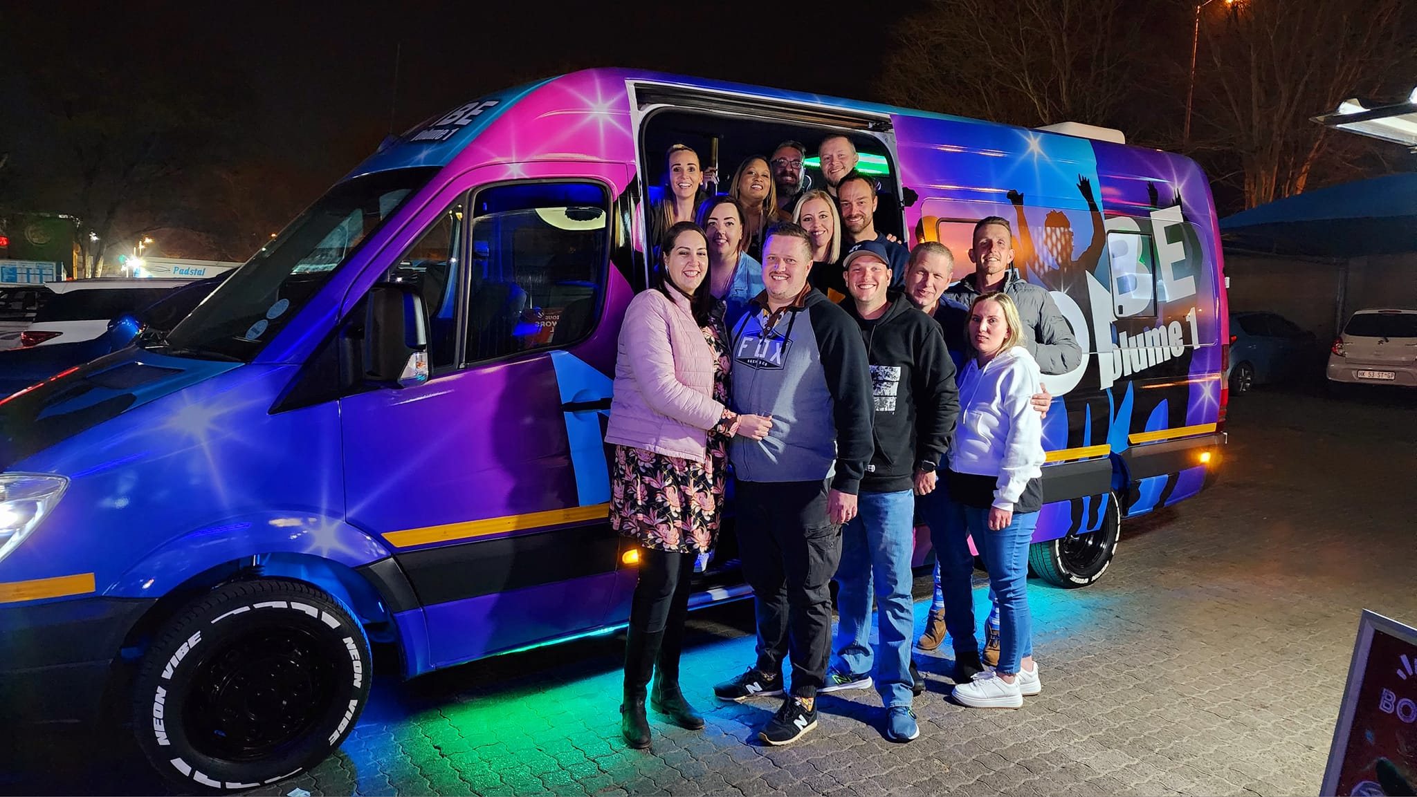 Birthday party bus Johannesburg Neon Vibe